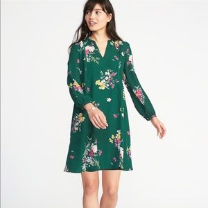 Floral-Print Georgette Swing Dress for Women
